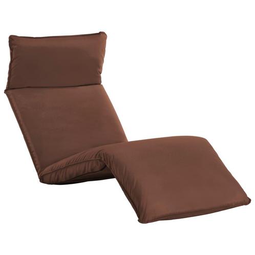 vidaXL Chaise longue pliable Tissu Oxford Marron, Jardin & Terrasse, Chaises longues, Neuf, Envoi