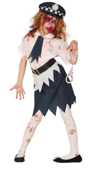 Politie zombie Kostuum Meisje, Verzenden, Nieuw