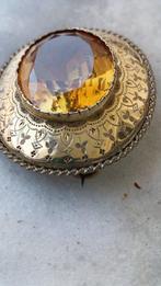 Bijou broche - 18 carats Or jaune Citrine, Handtassen en Accessoires, Antieke sieraden