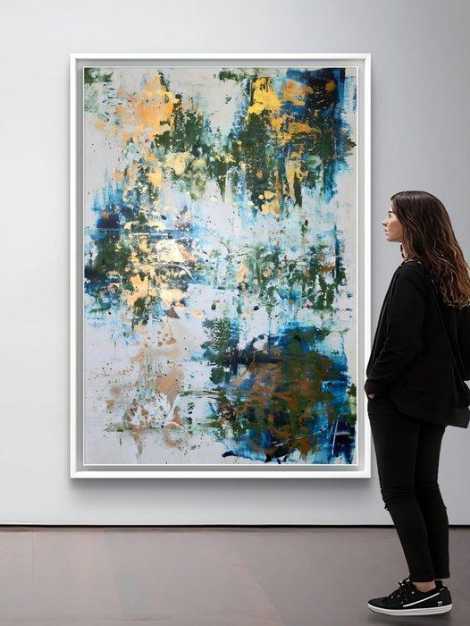 Irena Lenartowicz - Composition with Gold - XXL, Antiek en Kunst, Kunst | Schilderijen | Modern