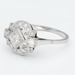 Bague - 18 carats Or blanc Diamant (Naturelle) - Diamant, Handtassen en Accessoires, Ringen, Nieuw