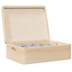 vidaXL Houten kist met deksel&handvatten 40x30x13cm massief, Doe-het-zelf en Bouw, Kratten en Dozen, Verzenden, Nieuw