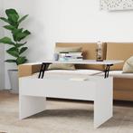 vidaXL Table basse blanc brillant 80x50,5x41,5 cm bois, Verzenden