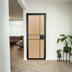 Stalen Binnendeur 6 Vlaks Mat glas Luxe design Met slot, Doe-het-zelf en Bouw, Deuren en Vliegenramen, Minder dan 80 cm, Binnendeur