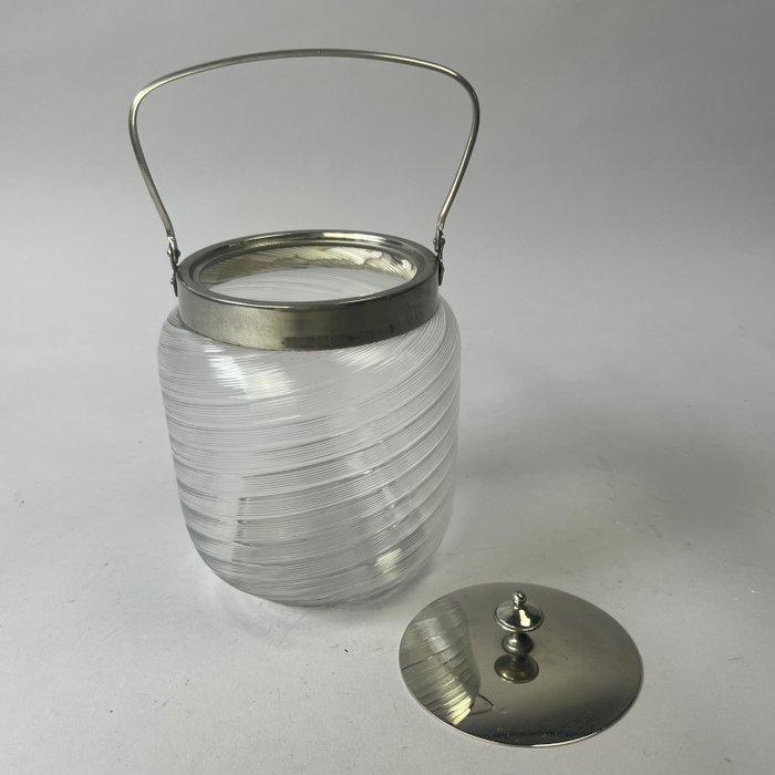 Koekjesdoos - Art Nouveau - Fries Draadglas Koekjespot, met, Antiek en Kunst, Antiek | Meubels | Tafels