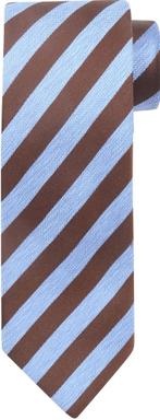 Suitable Stropdas Zijde Streep Blauw Bruin maat  Heren, Kleding | Heren, Stropdassen, Verzenden, Nieuw, Bruin, Suitable