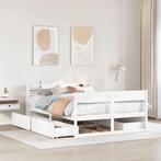 vidaXL Bedframe zonder matras massief grenenhout wit 140x200, Verzenden, Nieuw