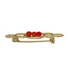 Broche - 18 carats Or jaune Corail