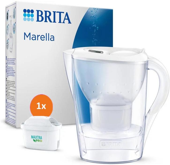 Brita Waterfilterkan Marella Wit 1051118 (Filtert PFAS), Huis en Inrichting, Keuken | Keukenbenodigdheden, Verzenden