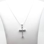 Collier avec pendentif - 18 carats Or blanc Diamant, Bijoux, Sacs & Beauté