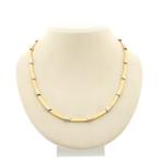 18 Krt. Bicolor gouden collier | 44 cm (schakel), Ophalen of Verzenden