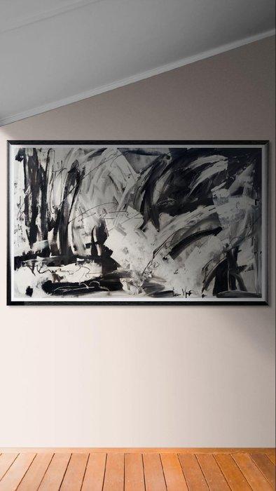 Luc Mora - Retour noir - XXXL, Antiek en Kunst, Kunst | Schilderijen | Modern