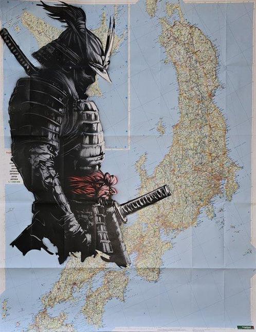 Jinks Kunst (1976) - NOBUNAGA - XL - 100 X 132 cm, Antiek en Kunst, Kunst | Schilderijen | Modern