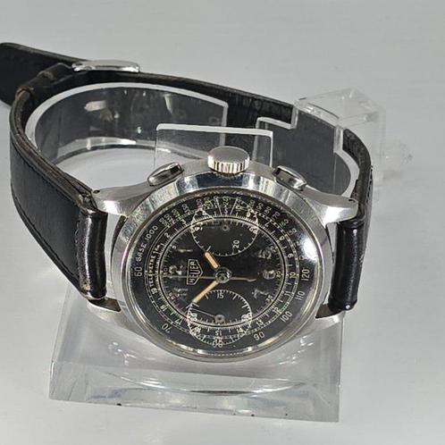 ED. Heuer & Co. - Stahl Chronograph - schwarzes Gilt, Handtassen en Accessoires, Horloges | Heren