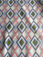 Stoffering- en gordijnstof katoenen satijn met ruitpatroon, Antiek en Kunst