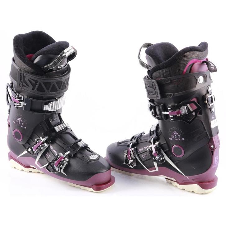 40,5 41 skischoenen SALOMON QST PRO 110W TR, custom shell, s, Sport en Fitness, Skiën en Langlaufen, Ski, Schoenen, Gebruikt, Salomon