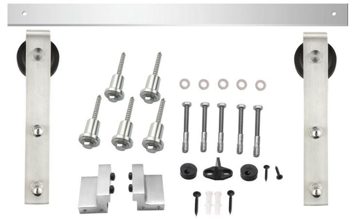Intersteel Schuifdeur Systeem 2 meter rvs, Doe-het-zelf en Bouw, Raamkozijnen en Schuifdeuren, Nieuw, Overige materialen