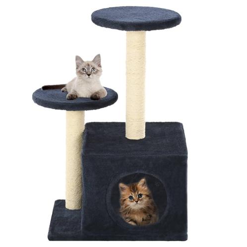 vidaXL Kattenkrabpaal met sisal krabpalen 60 cm donkerblauw, Dieren en Toebehoren, Katten-accessoires, Nieuw, Verzenden