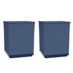 Plantenpotten 30x30x37cm - Donkergrijs | OP = OP | 40% Ko..., Kunststof, Verzenden, Minder dan 60 cm, Vierkant