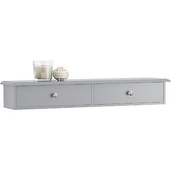 Tweedekans | SoBuy - Wandkastje - 2 Lades - 64 x 10 x 15 cm, Huis en Inrichting, Kasten | Wandmeubels, Ophalen of Verzenden
