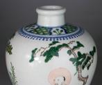 Meiping-vaas van porselein - Famille Verte -, Antiek en Kunst