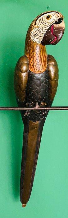 Eduardo Artesanias - Figuur - Parrot on Hanging Ring - 76 cm, Antiek en Kunst, Curiosa en Brocante