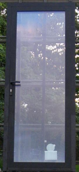 aluminium buitendeur , achterdeur , deur 87 x 221 zwart 9005 beschikbaar voor biedingen