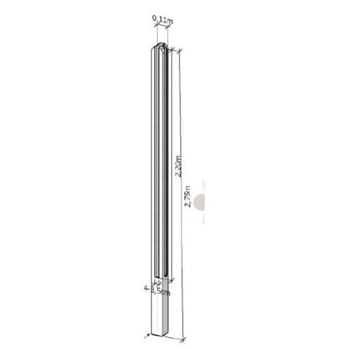 Poteau en béton dangle - pour écrans de jardin en bois -, Tuin en Terras, Tuinhekken en Hekwerk