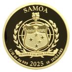 Samoa. 10 Dollars 2025 1/10 oz $10 Samoa Golden Eagle Gold, Postzegels en Munten