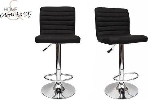 Tweedekans | Set van 2 barstoelen - zwart - barkruk -, Huis en Inrichting, Stoelen, Ophalen of Verzenden