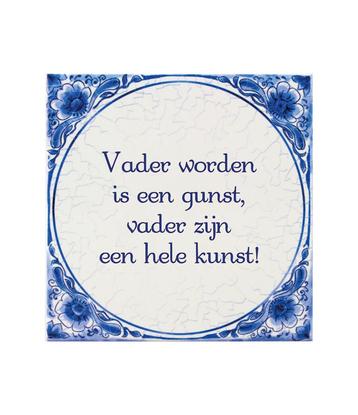 Delfts Blauw Tegel Vader Worden 14,5cm beschikbaar voor biedingen