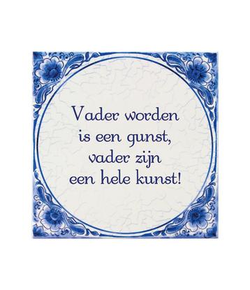 Delfts Blauw Tegel Vader Worden 14,5cm