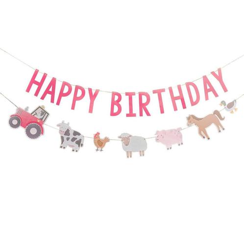 Happy Birthday Slinger 2m, Hobby en Vrije tijd, Feestartikelen, Nieuw, Verzenden
