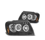PHARES POUR JEEP GRAND CHEROKEE 99-05 ANGEL EYES FOND NOIR, Verzenden, Nieuw