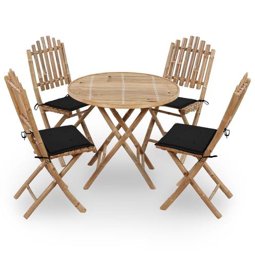 vidaXL Mobilier à dîner dextérieur pliable 5 pcs avec, Jardin & Terrasse, Ensembles de jardin, Neuf, Envoi