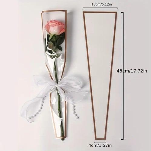 Hoes enkele bloem Wit met gouden streepje ca. 20 stuks, Huis en Inrichting, Woonaccessoires | Kunstplanten en Kunstbloemen, Nieuw
