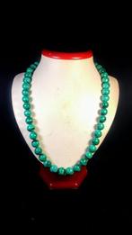 Malachite Collier - Hauteur : 55 cm - Largeur : 11 mm- 150 g, Antiquités & Art