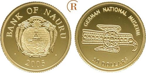 10 Dollar 1,24 Gramm Feingoud 2005 Nauru: goud, Postzegels en Munten, Munten en Bankbiljetten | Toebehoren, Verzenden
