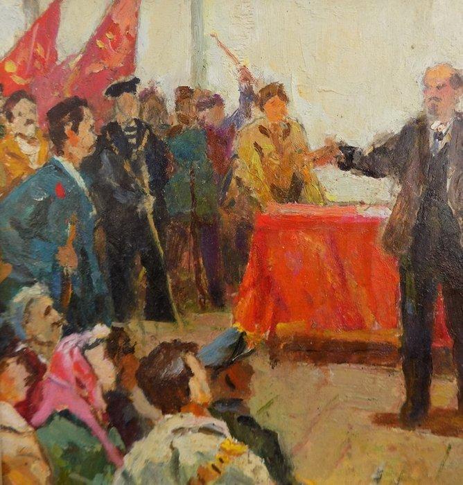 Shurupov Konstantin Alekseevich (1910-1985) - Comizio con, Antiek en Kunst, Kunst | Schilderijen | Klassiek