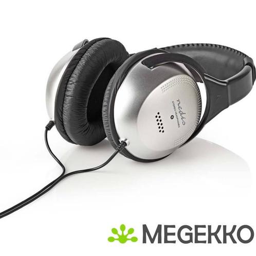 Over-ear Koptelefoon | bedraad 6,00 m | zilver/zwart, Computers en Software, Overige Computers en Software, Nieuw, Verzenden