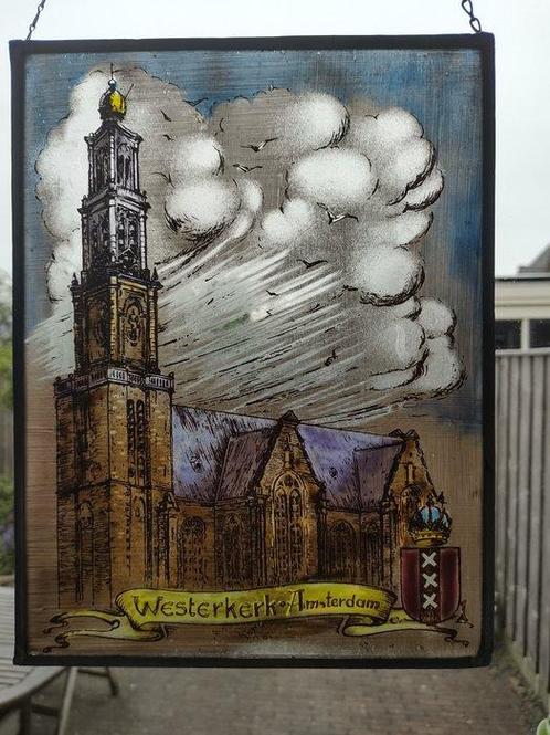 La Westerkerk -La Westertoren - Vitrail, Antiek en Kunst, Curiosa en Brocante