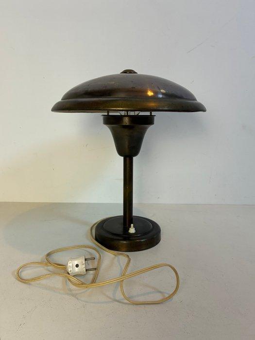 Bureaulamp - Metaal - Koperen Art Deco lamp, Antiquités & Art, Curiosités & Brocante
