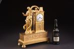 Tafelklok - Antiek verguld brons - 1800-1850 - Liefde,