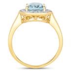 Ring - 14 karaat Geel goud - 2.60ct. tw. Aquamarijn -, Handtassen en Accessoires, Nieuw