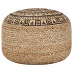 vidaXL Poef handgemaakt 45x30 cm jute bruin, Verzenden, Nieuw