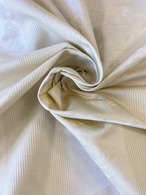 400 x 280 cm - Tissu damassé - viscose 50% polyester 50% -, Antiek en Kunst, Antiek | Tapijten, Tafelkleden en Textiel