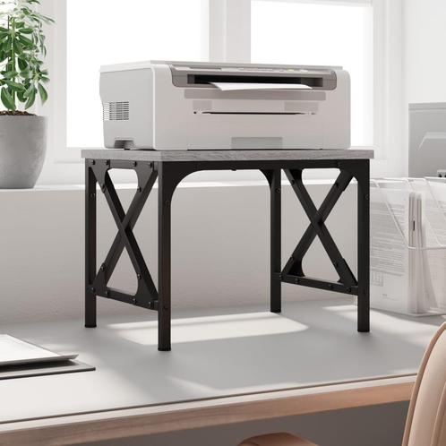 vidaXL Printerstandaard 40x30x31 cm bewerkt hout grijs, Computers en Software, Printers, Nieuw, Verzenden