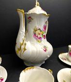 Limoges attr. Du XIX eme - Koffieservies - Zacht porcelein, Antiek en Kunst