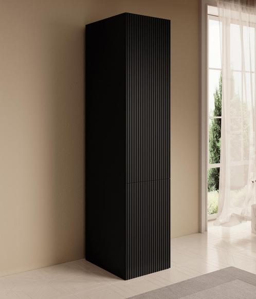 Kledingkast 45cm zwart scharnierdeuren - latten patroon, Huis en Inrichting, Kasten | Overige, Nieuw, Verzenden