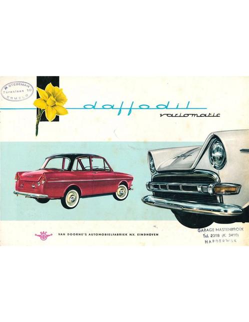 1961 DAF VARIOMATIC BROCHURE NEDERLANDS, Livres, Autos | Brochures & Magazines